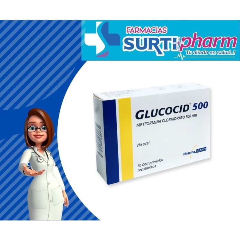 'GLUCOCID COM-RECx500MGx30x3B'