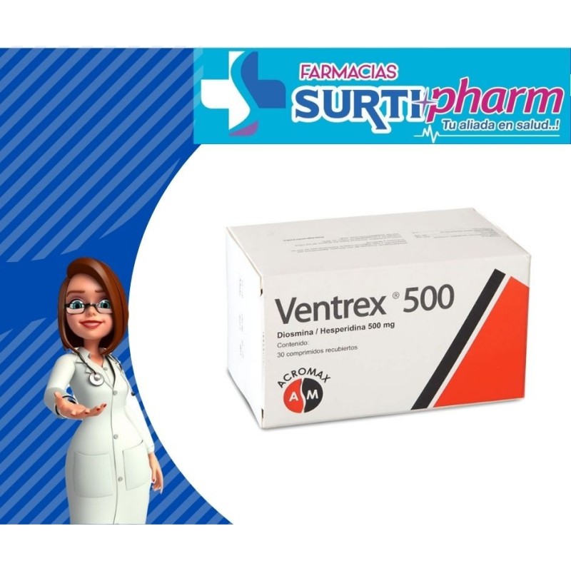 'VENTREX COM-RECx450MG/50MGx30'