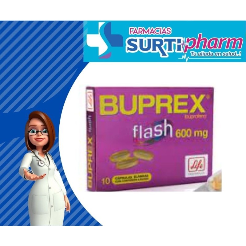 BUPREX FLASH CAP-BLANDx600MGx10