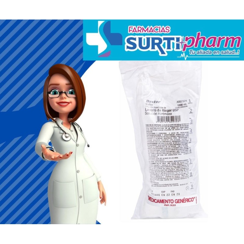 LACTATO RINGER SOL-INYx1000ML BAXT
