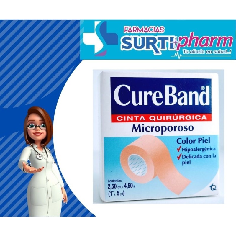 ESPARAD CUREBAND PIEL 2.50CMx4M CJA