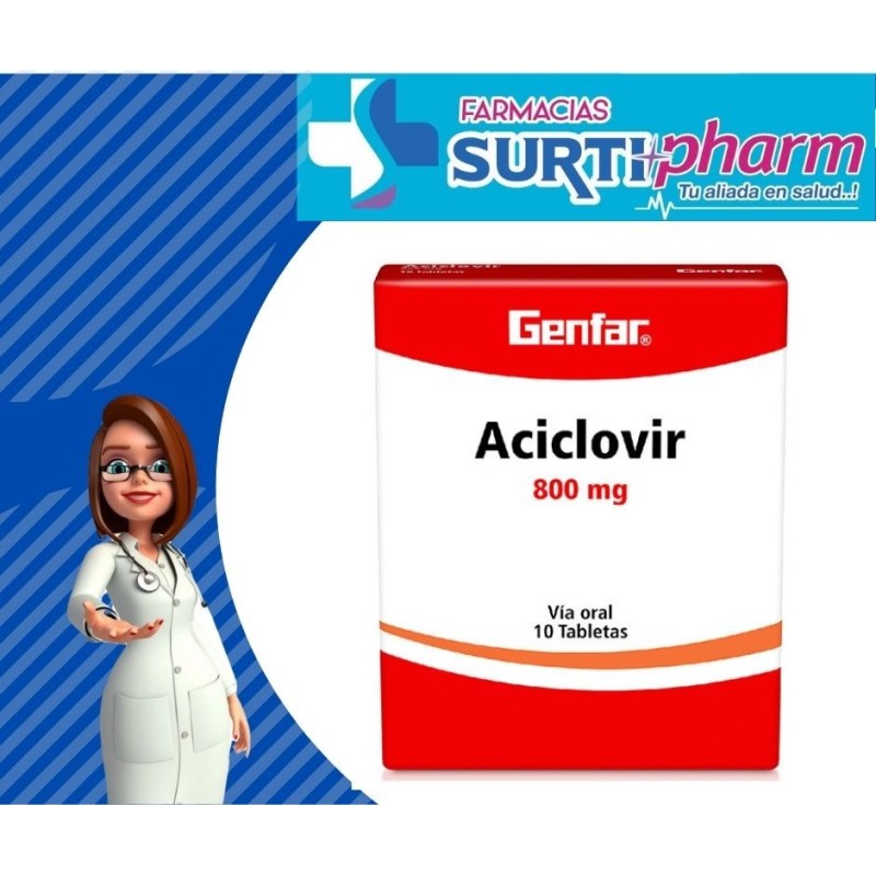 'ACICLOVIR TABx800MGx10 GENF'