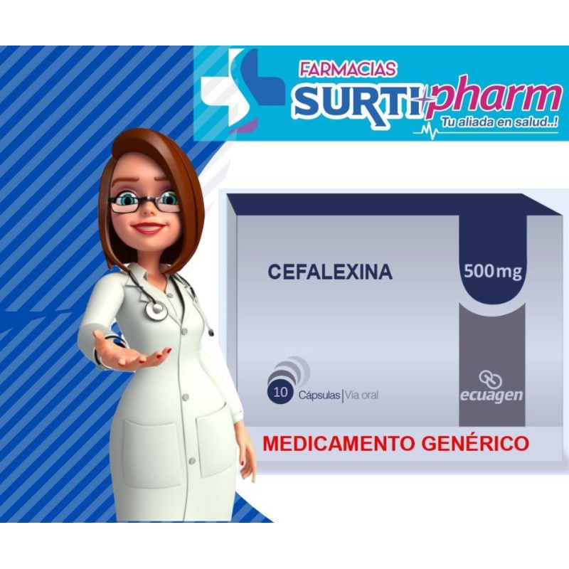 CEFALEXINA CAPx500MGx10 ECUG