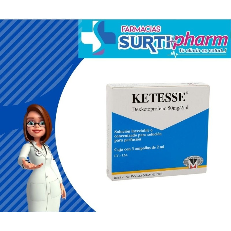 'KETESSE SOL-INYx50MG/2MLx3'