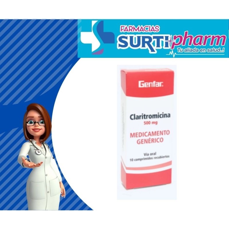 CLARITROMICINA T-RECx500MGx10 GENF