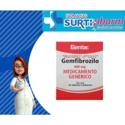 'GEMFIBROZILO TABx600MGx20 GENF'