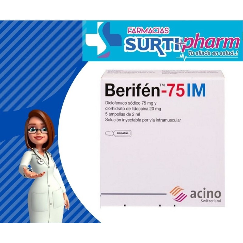 BERIFEN AMP-INYx75MGx2ML FCO 2ML *5