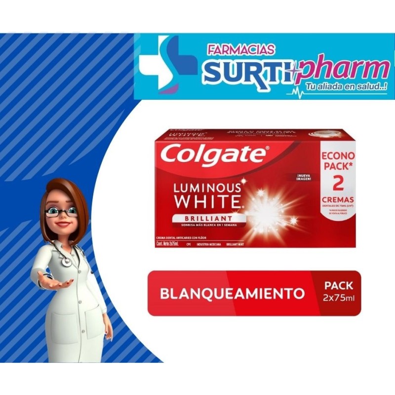 'PASTA COLGATE LUMI-WHITEx75ML PACK'